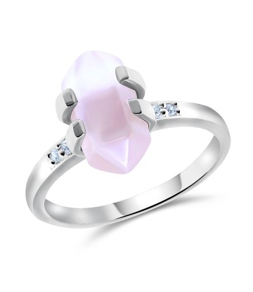 Rose Quartz Silver Rings NSR-2174